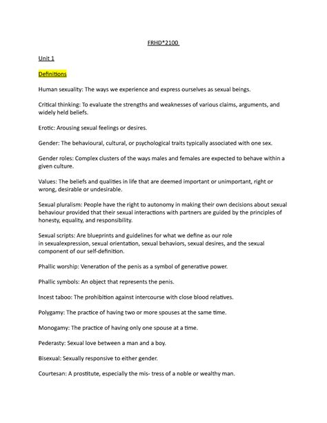 frhd 2100 midterm|Unit 7 Summary FRHD 2100 Summer 2021 DE .